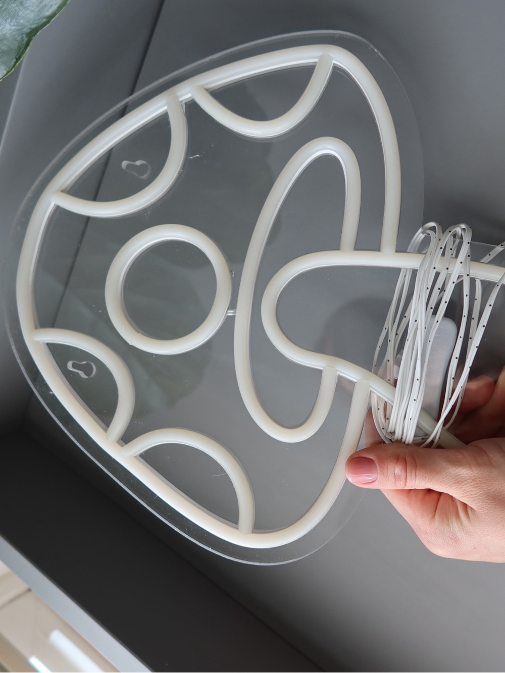 Neon LED Mushroom Wall Light - White